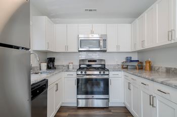 Modern kitchen at the residences at stevens pond in saugus, ma 01906